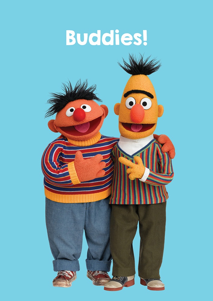 Sesame Street Bert and Ernie Buddies - Greeting Card